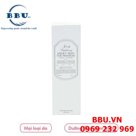 Sữa dưỡng milky skin the premium whitening anti wrinkle graymelin vintage