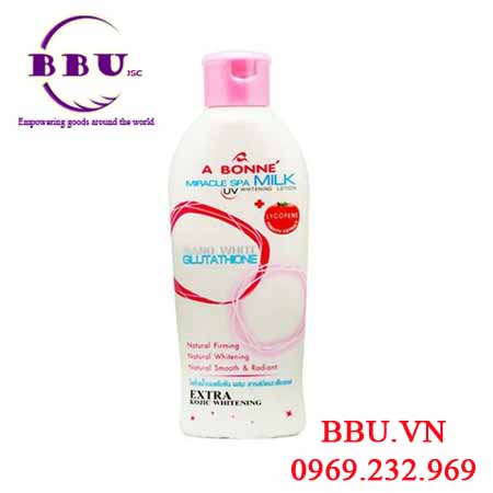 Sữa dưỡng thể abonne miracle spa milk uv whitening lotion