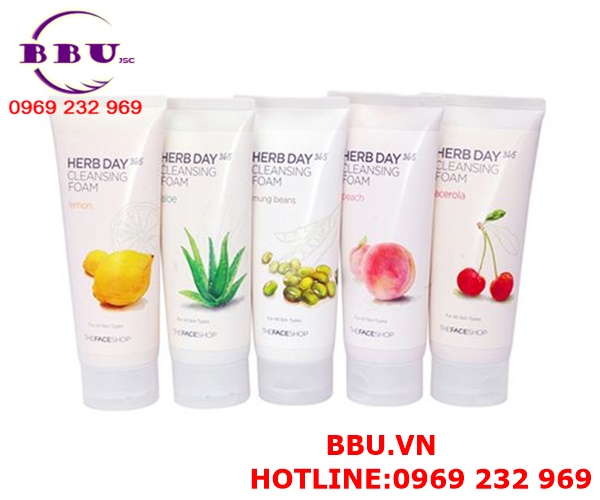 Sữa rửa mặt the face shop herb day 365 cleansing foam