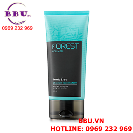 Sữa rửa mặt kiềm dầu cho nam innisfree forest for men oil control cleansing foam