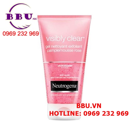 Sữa rửa mặt neutrogena visibly clear gel nettoyant exfoliant pamplemousse rose