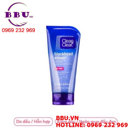 Sữa rửa mặt tẩy tế bào chết clean & clear blackhead 141g