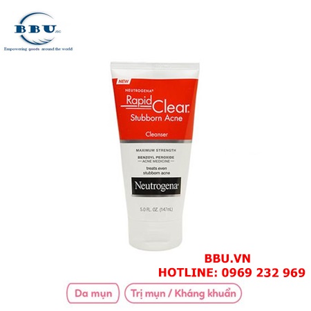 Sữa rửa mặt trị mụn neutrogena rapid clear stubborn acne