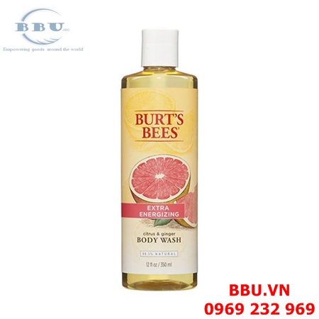 Sữa tắm burt's bee extra energizing citrus & ginger body wash