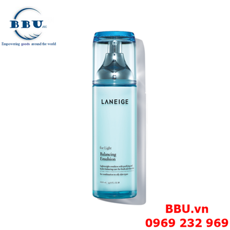 Sữa dưỡng cho da nhờn laneige balancing emulsion light tốt