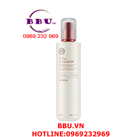 Nước hoa hồng the face shop pomegranate and collagen volume lifting toner