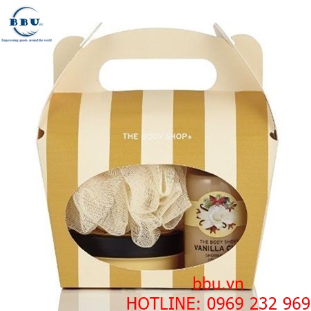 Bộ đôi sữa tắm và bơ dưỡng thể the body shop vanilla chai