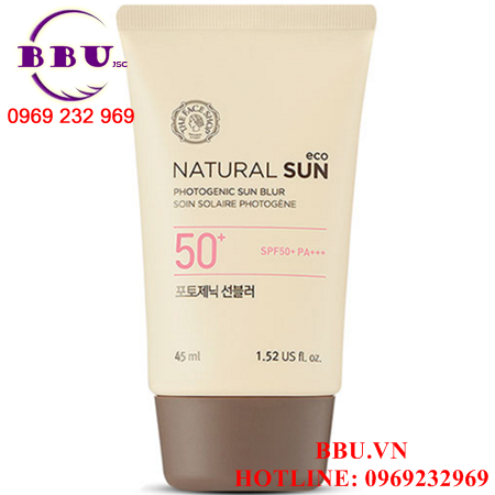 Kem chống nắng the face shop natural sun photogenic sun blur