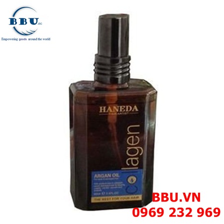 Tinh dầu dưỡng tóc haneda collagen argan oil