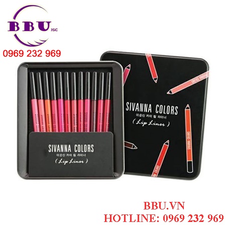 Hộp son bút chì sivanna color lip liner set