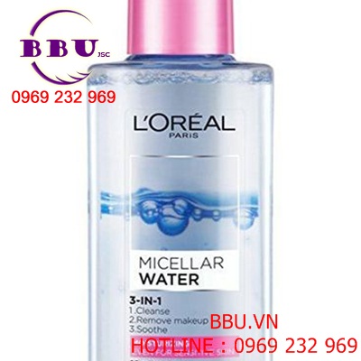 Nước tẩy trang dưỡng ẩm l'oreal paris micellar water 3-in-1