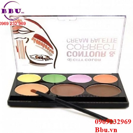 Bảng phấn tạo khối và che khuyết điểm city color contour and correct cream palette