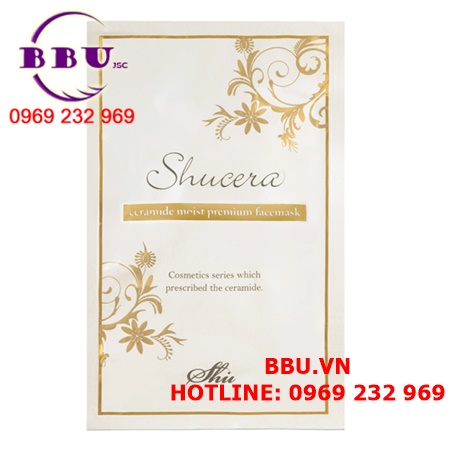 Mặt nạ tinh chất dưỡng trắng da shucera ceramide moist premium face mask
