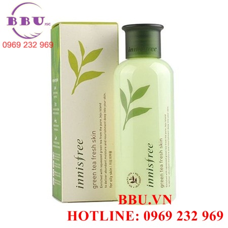 Nước hoa hồng innisfree green tea fresh skin
