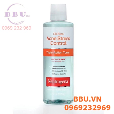 Nước hoa hồng neutrogena oil-free acne stress control triple action toner