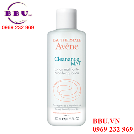 Nước hoa hồng kiềm dầu cho da nhờn mụn avène cleanance mat toner