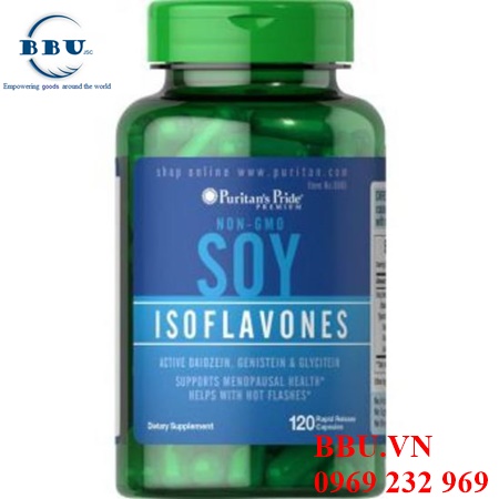 Viên uống mầm đậu nành puritan’s pride non-gmo soy isoflavones