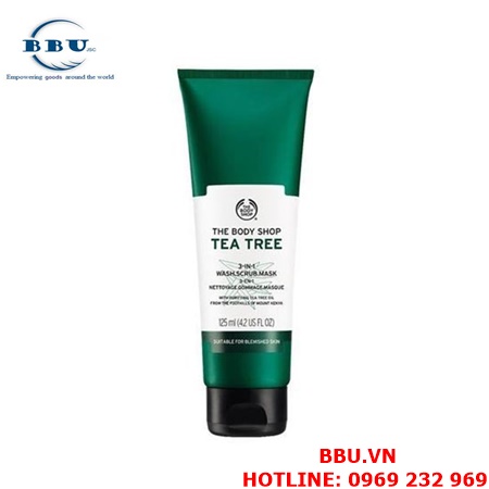 Sữa rửa mặt 3 trong 1 tea tree 3-in-1 wash scrub mask
