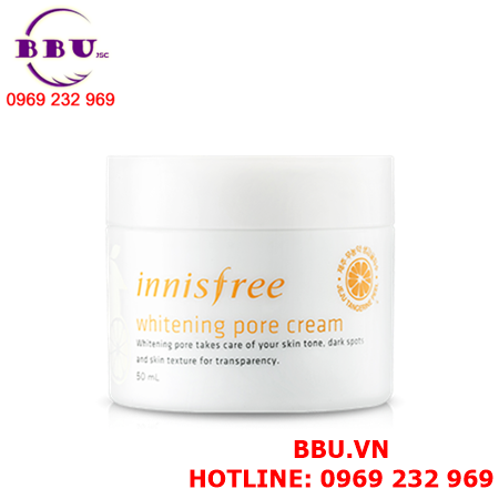 Kem dưỡng trắng da, se khít lỗ chân lông innisfree whitening pore