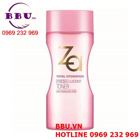 Nước cân bằng dưỡng ẩm za total hydration fresh lucent toner