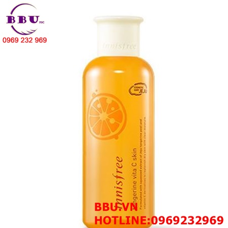 Nước hoa hồng dưỡng trắng - giảm thâm nám innisfree tangerine vita c skin
