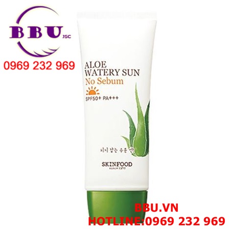 Kem chống nắng skinfood aloe watery sun no sebum spf50+ pa+++
