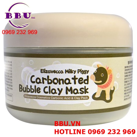 Mặt nạ thải độc tố chiết xuất bì heo elizavecca carbonated bubble clay mask