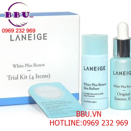 Bộ dưỡng trắng da laneige white plus renew trial kit