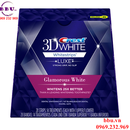 3d white luxe glamorous white whitestrips teeth whitening kit