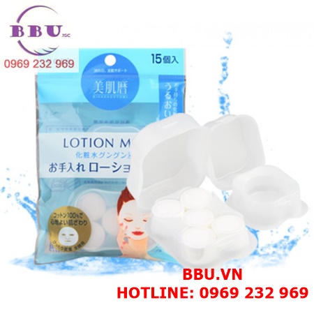 Mặt nạ giấy nén kose lotion mask phù hợp với mọi loại lotion 15 miếng của nhật