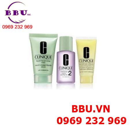 Bộ 3 bước chăm sóc da dầu clinique great skin great deal  