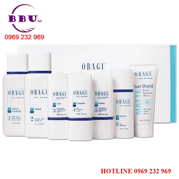 Bộ dưỡng trắng da giảm thâm obagi nu-derm fx starter system norm-dry