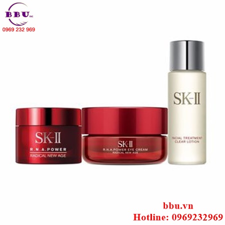 Bộ sản phẩm nước thần, kem dưỡng da và dưỡng mắt sk-ii r.n.a power eye set