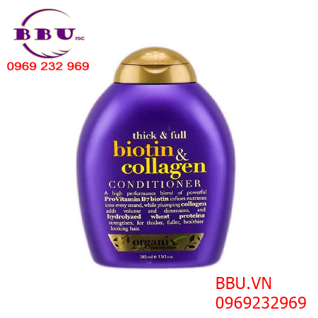 Dầu gội mọc tóc ogx thick  full biotin collagen shampoo hiệu quả của