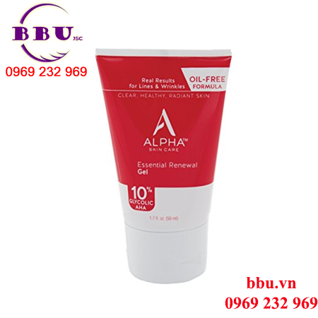 Gel dưỡng alpha skin care essential renewal gel 10% glycolic aha 50ml