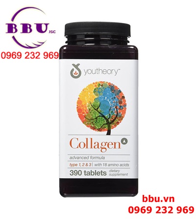 Youtheory collagen advanced formula 390 viên