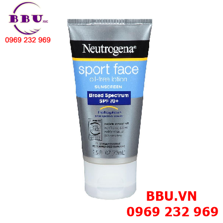 Kem chống nắng neutrogena sport face oil- free lotion spf 70