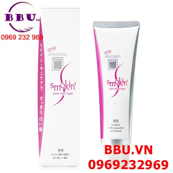 Kem đánh răng apagard smokin’ màu hồng dành cho người hút thuốc của nhật