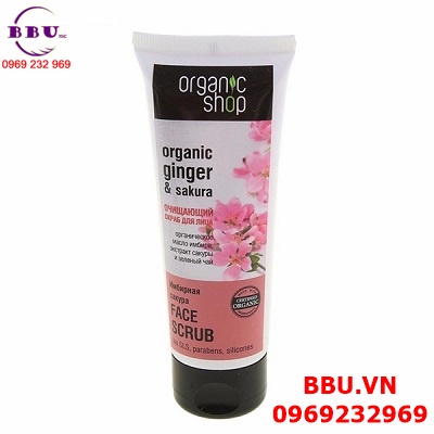 Kem tẩy tế bào chết mặt organic shop organic ginger & sakura
