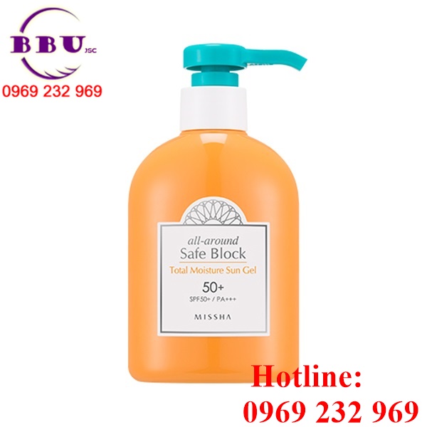Gel chống nắng dưỡng ẩm missha all around safe block total moisture sun gel spf50/pa