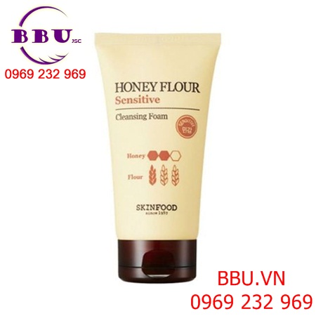 Sữa rửa mặt skinfood honey flour sensitive cleansing foam