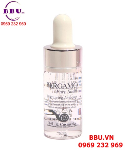 Sản phẩm serum trị nám , nếp nhăn bergamo pure snail brightening ampoule gold cavia