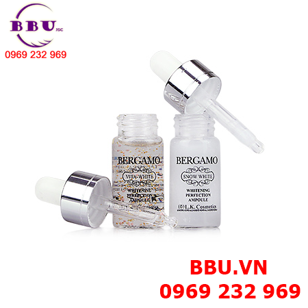 Set 4 lọ serum bergamo snow white và viva white perfection ampoule
