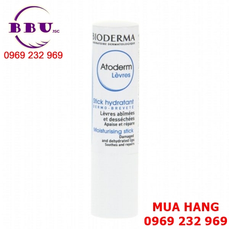 Son dưỡng môi không màu bioderma atoderm levres stick hydratant 