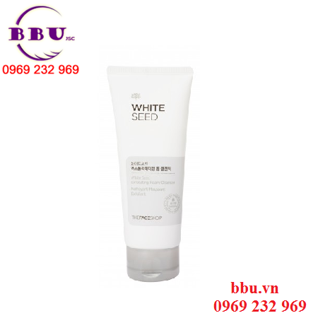 Sữa rửa mặt tẩy tế bào và dưỡng trắng da trị nám the face shop white seed exfoliating foam cleanser 150ml