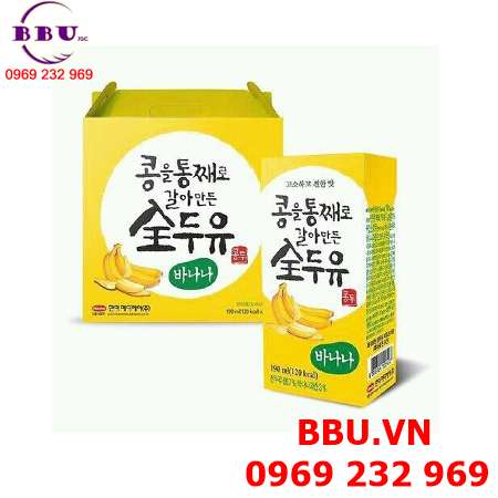 Sữa đậu nành vị chuối hanmi hàn quốc thùng 16 hộp