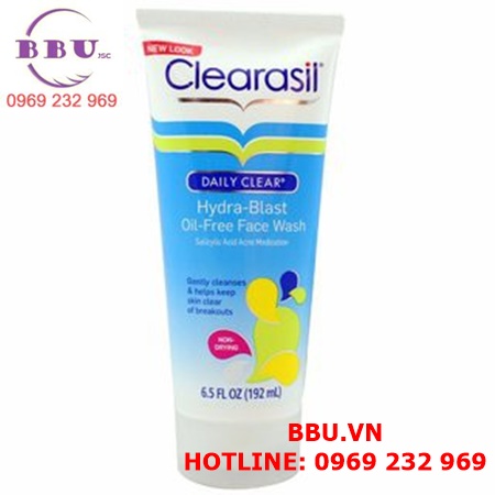 Sữa rửa mặt trị mụn clearasil daily clear 192ml của mỹ