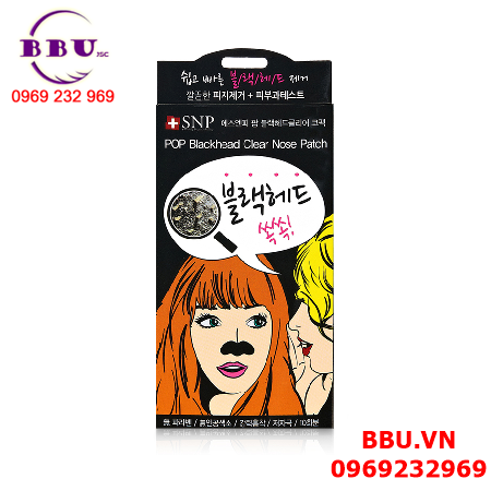 Tẩy mụn đầu đen snp good bye blackhead clear mask kit