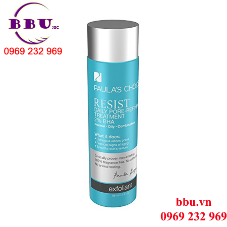 Tẩy tế bào chết paulas choice resist daily pore-refining treatment 2 bha
