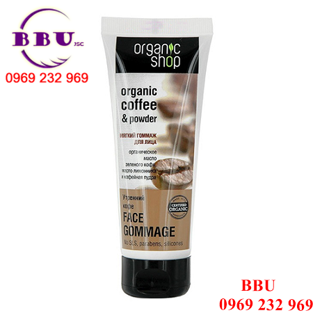 Tẩy tế bào chết toàn thân thiên nhiên organic shop coffee